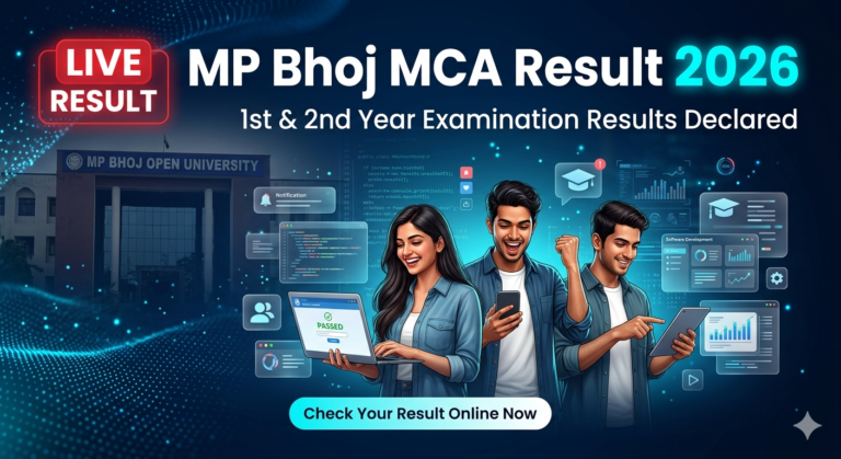 MP Bhoj Open University MCA 1st & 2nd Year Result 2026
