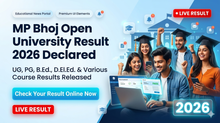 MP Bhoj Result 2026 Declared Of Various Courses