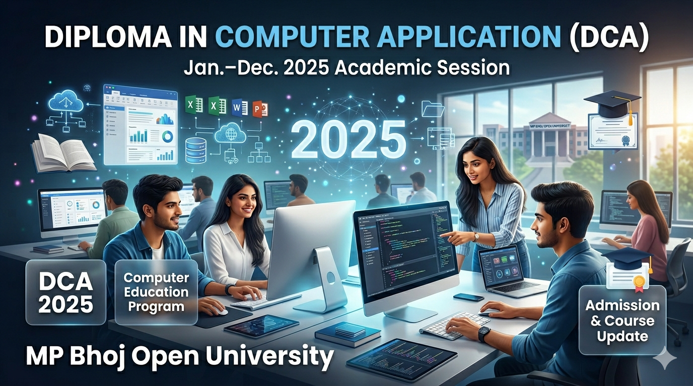 MP Bhoj Open University DCA Result 2025