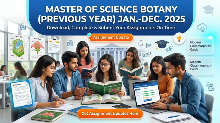 MP Bhoj Open University M.Sc. Botany Result Declared