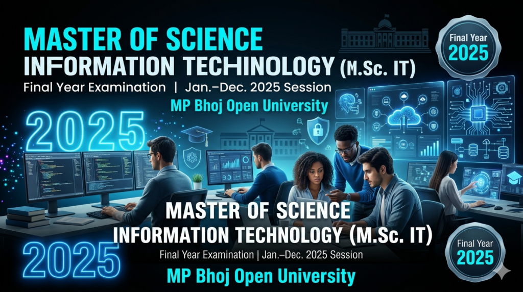 MP Bhoj Open University M.Sc. IT Result Declared, MP भोज मुक्त विश्वविद्यालय M.Sc. IT का परिणाम घोषित