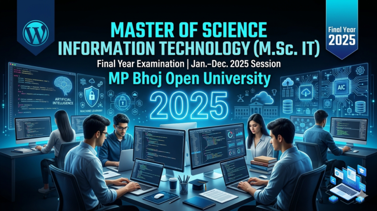 MP Bhoj Open University M.Sc. IT Result Declared